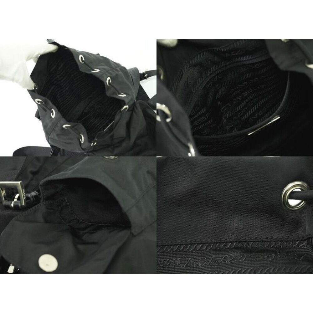 Authentic Prada Nylon Backpack Sac Backpack Black… - image 8